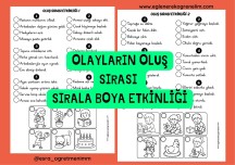 Olayların Oluş Sırası Sırala Boya Etkinliği