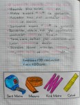 Standart Uzunluk Ölçüleri Defter Çalışması