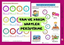 Tam ve Yarım Saatler Pekiştirme Etkinlikleri