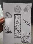 İ sesi mandala boyama
