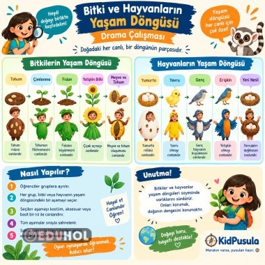 Canlıların yaşam döngüsü drama çalışması