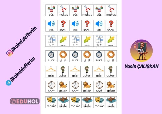 -S- Sesi İnteraktif Defter Yapıştırma Etkinliği