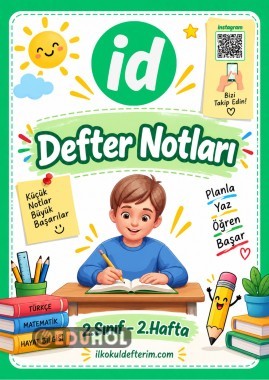 2.Sınıf Defter Notları - 2.Hafta