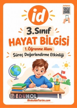 3.Sınıf Hayat Bilgisi 1.Öğrenme Alanı Süreç Değerlendirmesi