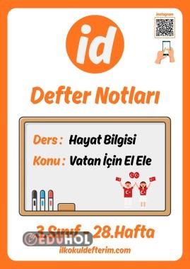 3.Sınıf Vatan İçin El Ele - Defter Notları