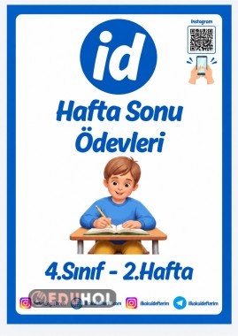 4. Sınıf 2. Hafta sonu ödevleri