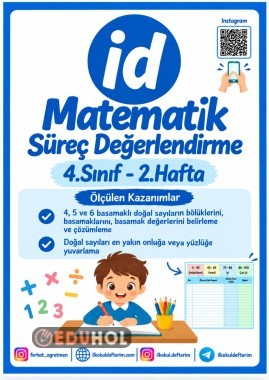 4. Sınıf Matematik 2. Hafta Süreç Değerlendirme