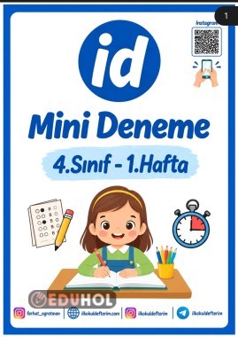 4.Sınıf 1. Hafta Mini deneme(Haftalık değerlendirme)