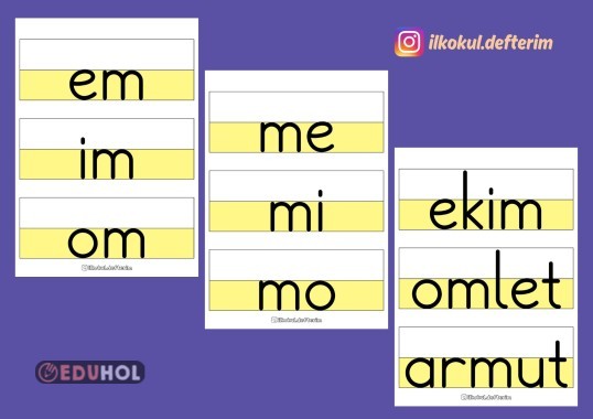 Hece Kartları (M Sesi)