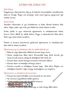 İletişim Var Sorun Yok konulu defter notları.