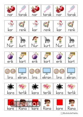 R Sesi İnteraktif Defter Yapıştırma Etkinliği