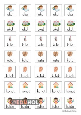 Okuma Yazma U Sesi Defter Yapıştırma Etkinliği