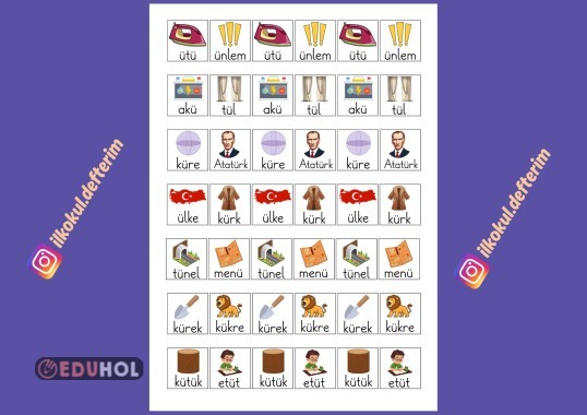 Ü Sesi İnteraktif Defter Yapıştırma Etkinliği