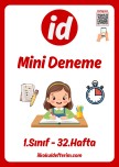 1.Sınıf Mini Deneme - 32.Hafta