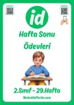 2.Sınıf Hafta Sonu Ödevleri - 29.Hafta