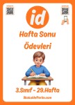 3.Sınıf Hafta Sonu Ödevleri - 29.Hafta