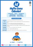 4.Sınıf Hafta Sonu Ödevleri - 7.Hafta