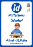 4.Sınıf Hafta Sonu Ödevleri - 32.Hafta