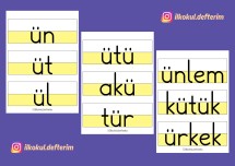 Hece Kartları (Ü Sesi)