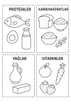 4.Sınıf Fen Bilimleri Besinlerimiz deftere yapıştırmalık görsel