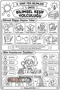 Fen Bilimleri İlk Ünite Özet Boyaması