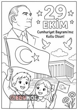 29 Ekim boyama sayfası
