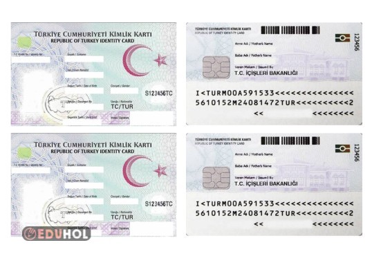 KİMLİK BELGESİ ÖN ARKA YÜZÜ