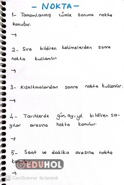 Nokta kullanım alanları