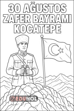 30 Ağustos Zafer Bayramı Boyama Sayfaları