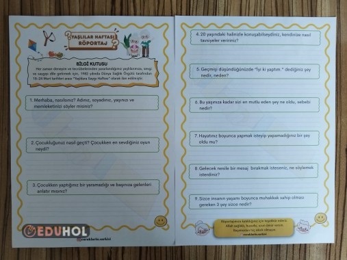 Yaşlılar Haftası Röportaj Etkinliği