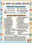 3. SINIF İHTİYAÇ LİSTESİ