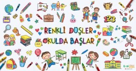 Dev Poster - Renkli Düşler Okulda Başlar