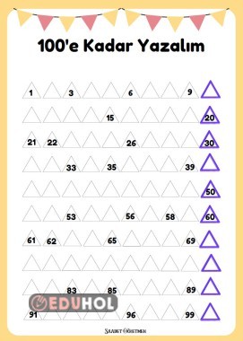 1 den 100 e ritmik sayma