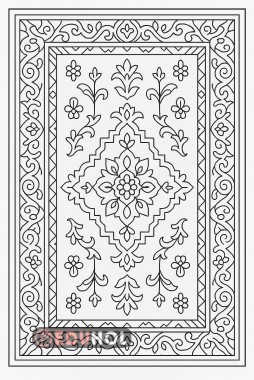 Halı kilim boyama sayfası