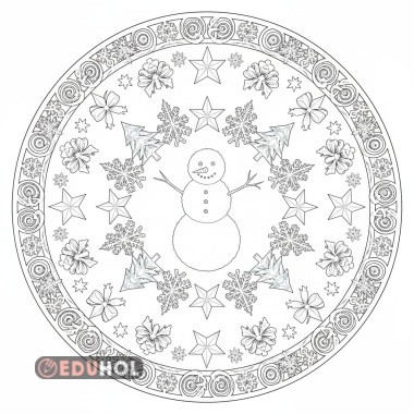 Kış temalı mandala