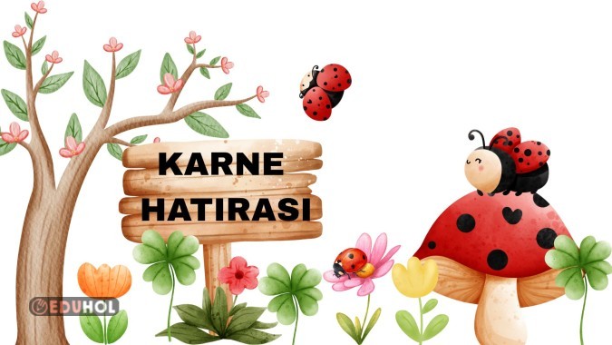 Uğur böceği karne hatırası dijital pano