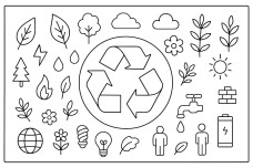 Sıfır Atık Günlüğü metni boyama sayfası