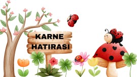 Uğur böceği karne hatırası dijital pano