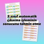 Çıkarma işleminin sonucunu tahmin etme