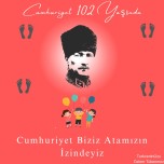 Cumhuriyet Biziz Atamızın İzindeyiz Pano Çalışması