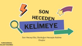 Son Heceden Kelime Oluşturma