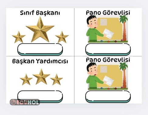 Sınıf içi görev kartları