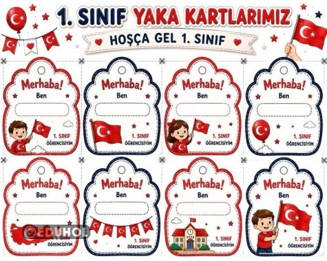 BİRİNCİ SINIF YAKA KARTLARI