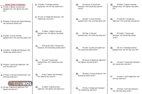 BÖLME İŞLEMİ PROBLEMLERİ