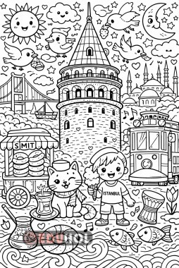 Galata Kulesi Boyama