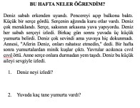 HAFTALIK DEĞERLENDİRME 5 HAZİRAN