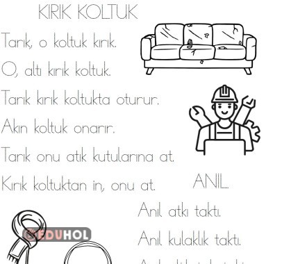 ı harfi kesik çizgili metin, boyamalı