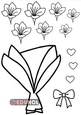 iki boyutlu çiçek buketi yapımı, öğretmenler günü