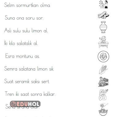 s harfi cümle ile görsel eşleştir, boya