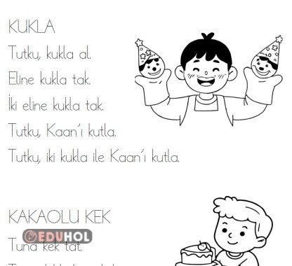 u harfi metin, kesik çizgili, boyamalı